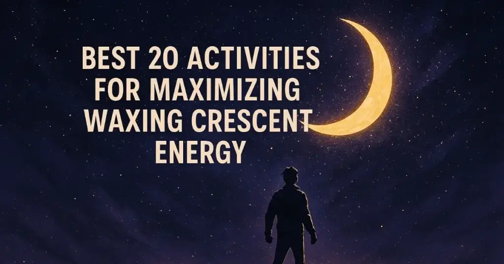 Best 20 Activities for Maximizing Waxing Crescent Energy Featured image for Best 20 Activities for Maximizing Waxing Crescent Energy showing a glowing crescent moon and intentional new beginnings